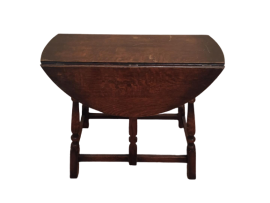 Antique Edward VII pembroke coffee table in solid oak