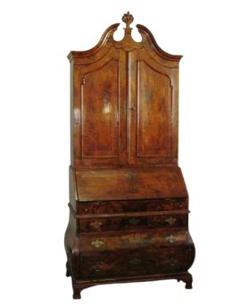 English Trumeau - Secretary desk with upper bookcase, early 19th century