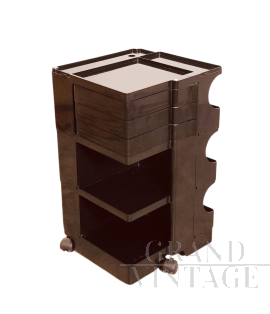 Carrello Boby di Joe Colombo per Bieffeplast in plastica nera