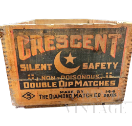 Cassetta di legno vintage americana The Diamond Match Co.                            