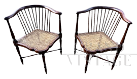 Coppia di sedie ad angolo Jugendstil di Adolf Loos per FO Schmidt                            