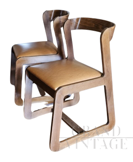 Coppia di sedie in stile Willy Rizzo anni '70                            