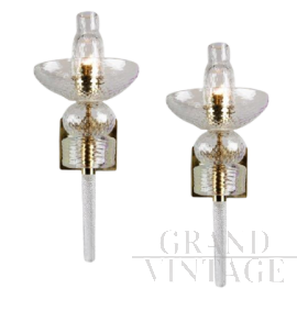 Coppia di appliques di Giancarlo Signoretto, pezzi unici