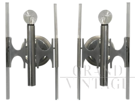 Coppia di appliques Sciolari, anni '70