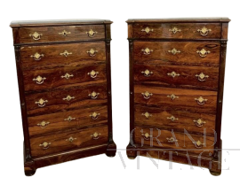 Coppia di cassettiere settimanali di fine '800