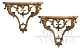 Coppia di console a goccia del '700                            