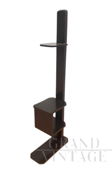 Fioriera art déco anni '40 in legno laccato nero                            