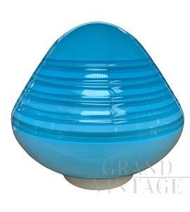 Lampada di Alfredo Barbini in vetro di Murano azzurro                            