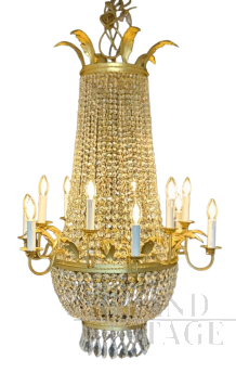 Lampadario a mongolfiera in stile Impero                            