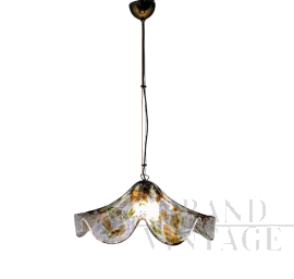 Lampadario a sospensione in vetro di Murano La Murrina, anni '80                            