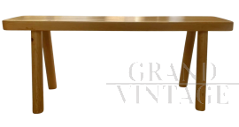 Panca di René Martin per Charlotte Perriand in legno di pino                            