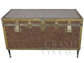 Baule vintage in alluminio, anni '50                            