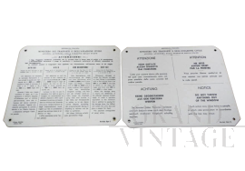 Coppia di targhe con regolamento Ferrovie dello Stato, 1965-1968                            