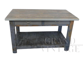 Piccolo bancone industriale con cassetti, anni '50                            