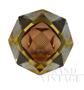 Posacenere vintage in vetro di Murano anni '70