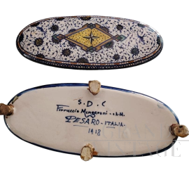 Scatolina in maiolica di Ferruccio Mengaroni, Pesaro 1918                            
