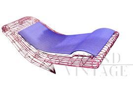 Sdraio chaise longue di Anacleto Spazzapan in metallo                            