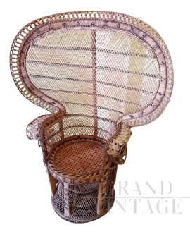 Sedia Emmanuelle Peacock anni '60                            