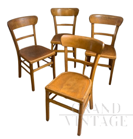 Set di 4 sedie da bistrot in legno                            