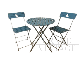 Set da giardino vintage con sedie e tavolo 
