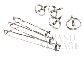 Set di accessori porta asciugamani da bagno in cristallo, anni '70