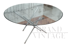 Tavolo da pranzo di Theodore Waddell per Cassina in vetro                            