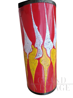 Vaso portabastoni o portaombrelli SIVA Poggibonsi in metallo smaltato                            