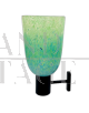 Applique singola Seguso in vetro di Murano verde e azzurro