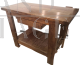 Tavolo banco da falegname con cassetto, in rovere massello e frassino