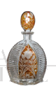 Bottiglia da whisky Art Déco in cristallo 