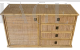 Cassettiera credenza Dal Vera in bamboo e midollino                            