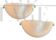 Coppia di applique Mezzamarubia di Vistosi in vetro di Murano bianco                            