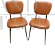 Coppia di sedie anni ‘60 in pelle