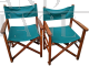 Coppia di sedie da regista vintage