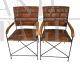 Coppia di sedie in cuoio lavorato a mano