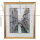 Dipinto acquarello su carta, paesaggio veneziano, '900