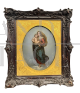 Dipinto antico con Madonna di San Sisto, olio su rame dell'800                            