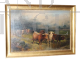 Gibb Thomas Henry - Dipinto antico di paesaggio con mucche                            