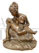 Grande bronzo antico Maternal Tenderness di Jean Joseph Jaquet, XIX secolo                            
