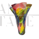 Grande vaso a fiore in vetro di Murano multicolore, anni '80                            