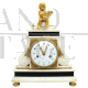 Orologio a Pendolo Luigi XVI in bronzo dorato e marmo, Francia '700                            