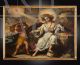 Allegoria - dipinto antico Napoletano olio su tela                            