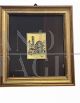 Piccolo dipinto con litografia su foglia d’oro 23 K, anni ‘50                            