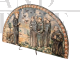 Placca antica in maiolica raffigurante San Francesco d'Assisi, dei primi del '900                            