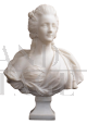 Scultura antica busto di Maria Antonietta in marmo bianco statuario                          