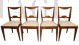 Set di quattro sedie antiche in rovere di metà '800                             
