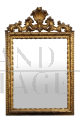 Specchiera antica Luigi XVI Napoletana in legno dorato e intagliato                            
