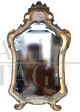 Specchio Veneziano antico in foglia d'oro e stucchi                            