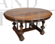 Tavolo antico ovale allungabile di epoca Enrico II Francese                            