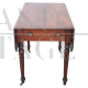 Tavolo antico a bandelle in mogano, XIX secolo                            
